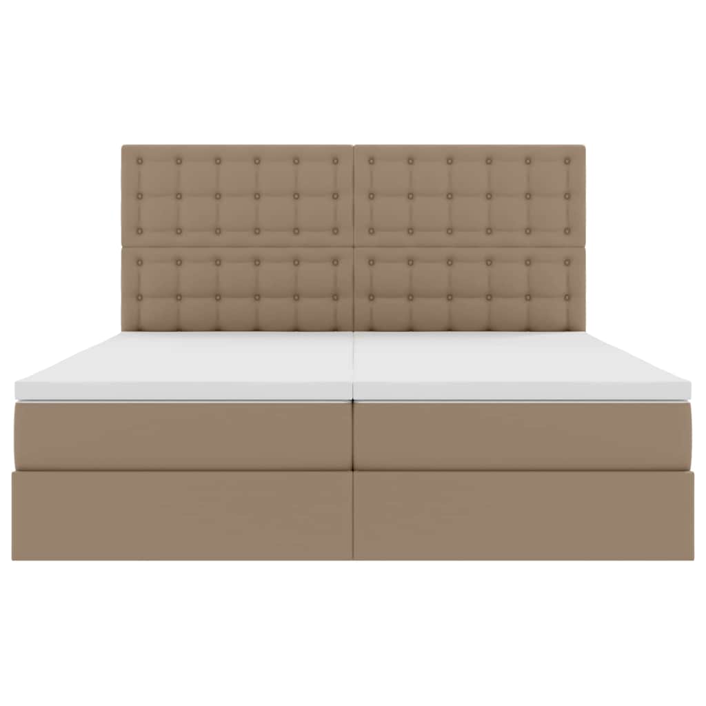 Opbergbed met matras Cappuccino 200 x 200 cm Nep Leer – afbeelding 10