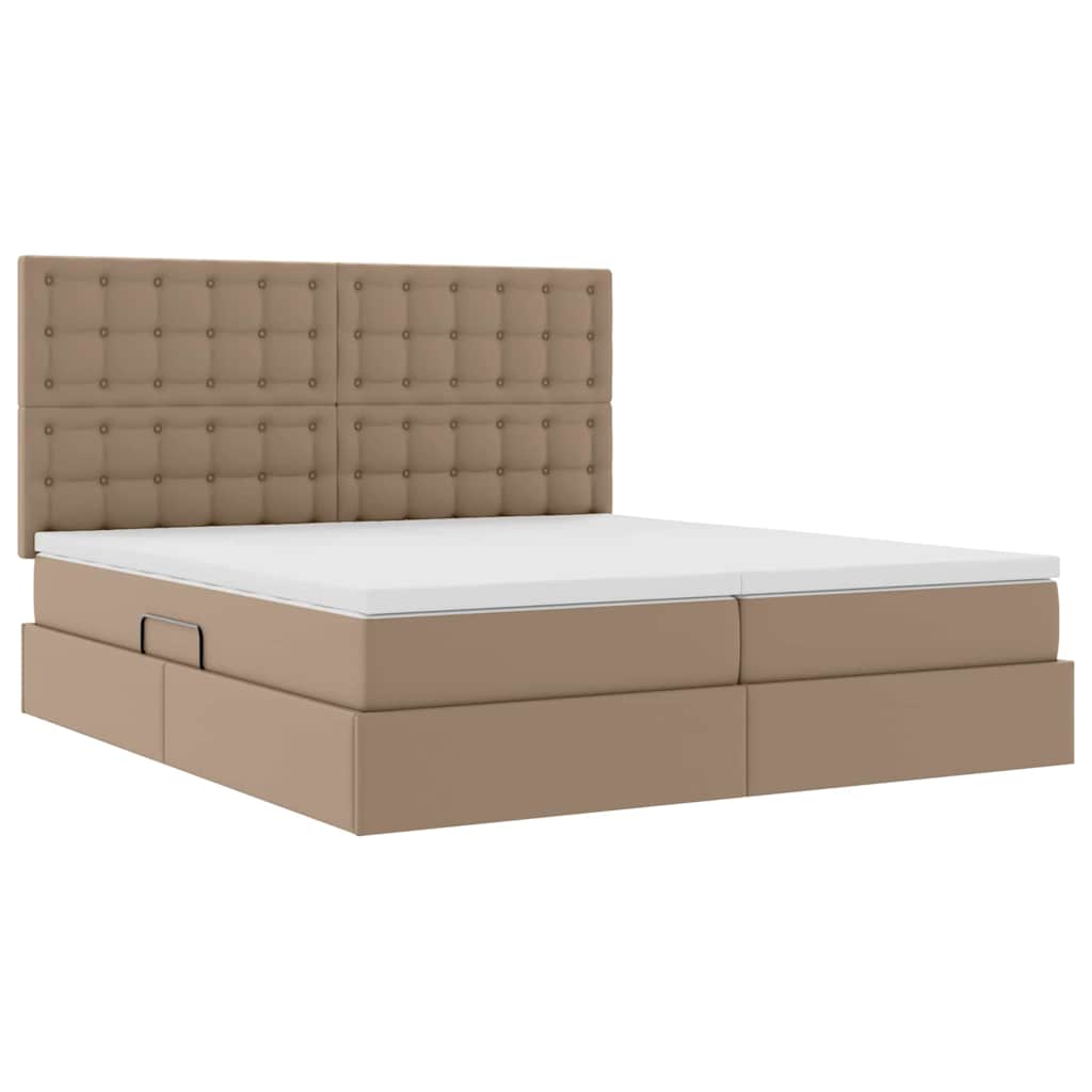 Opbergbed met matras Cappuccino 200 x 200 cm Nep Leer – afbeelding 5