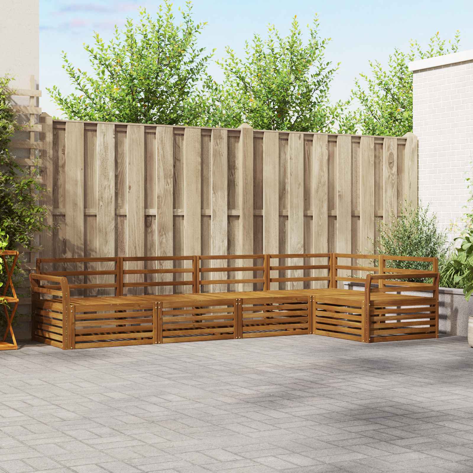 Buiten bankenset 5 pcs Naturel – afbeelding 1