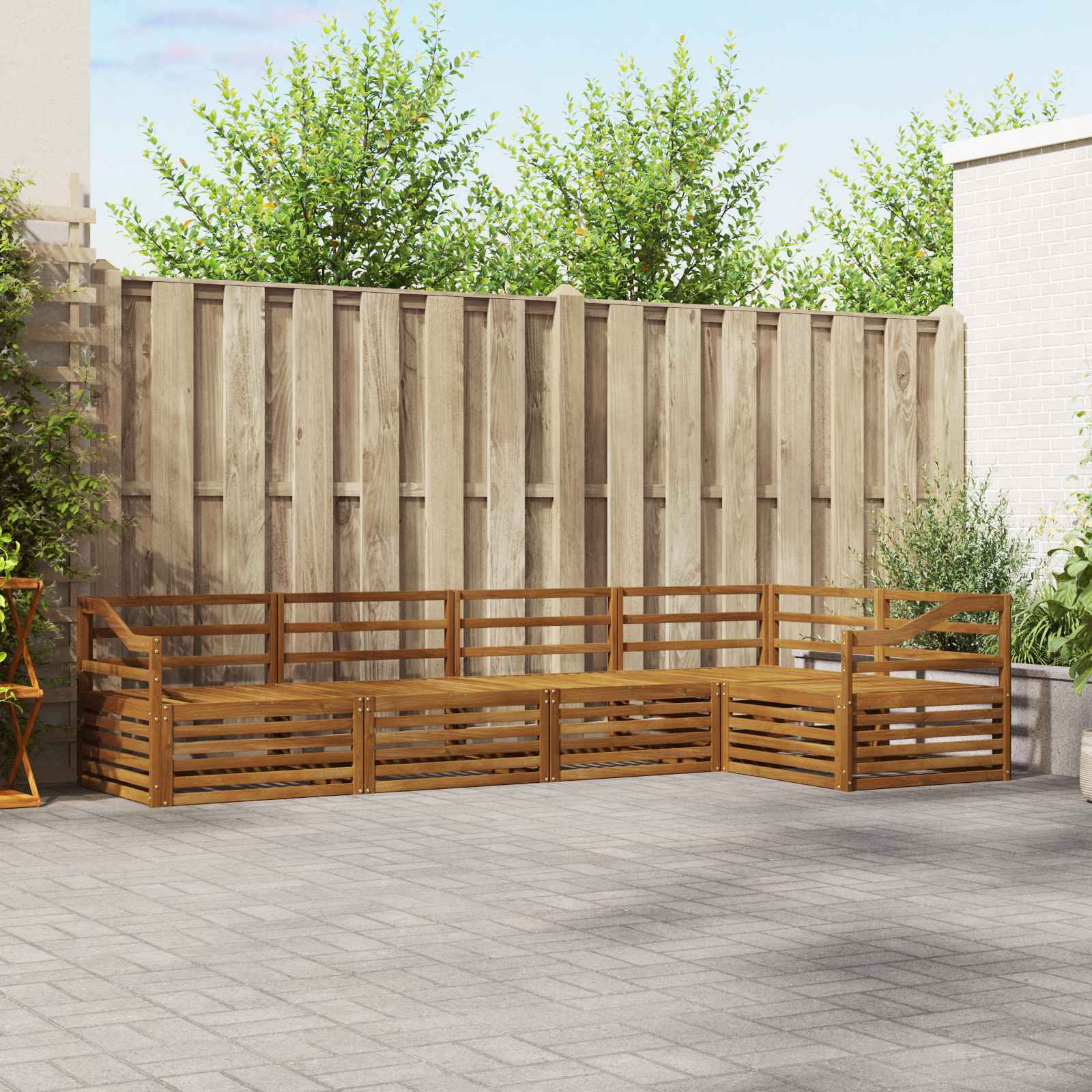 Buiten bankenset 5 pcs Naturel – afbeelding 1