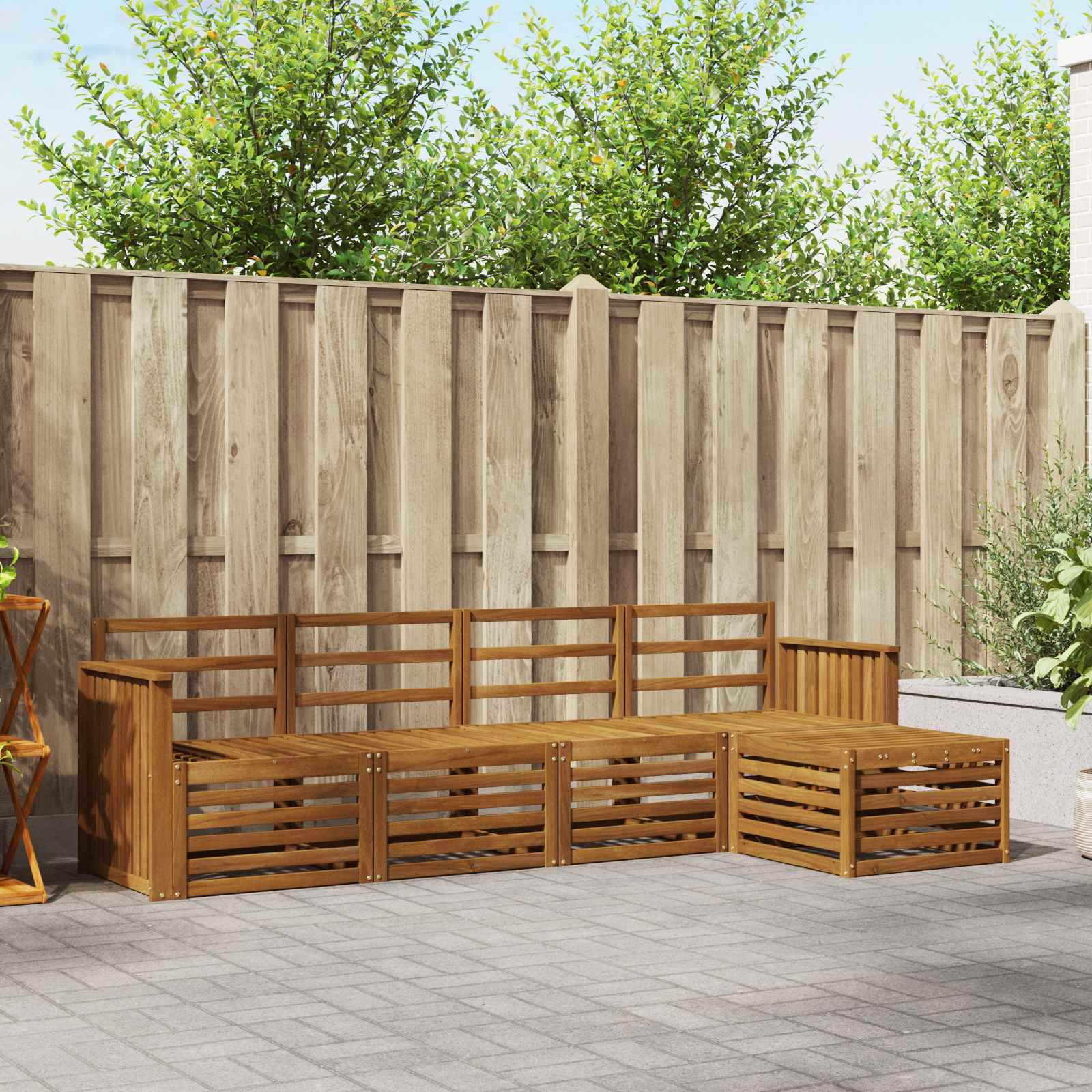 Buiten bankenset 5 pcs Naturel – afbeelding 1