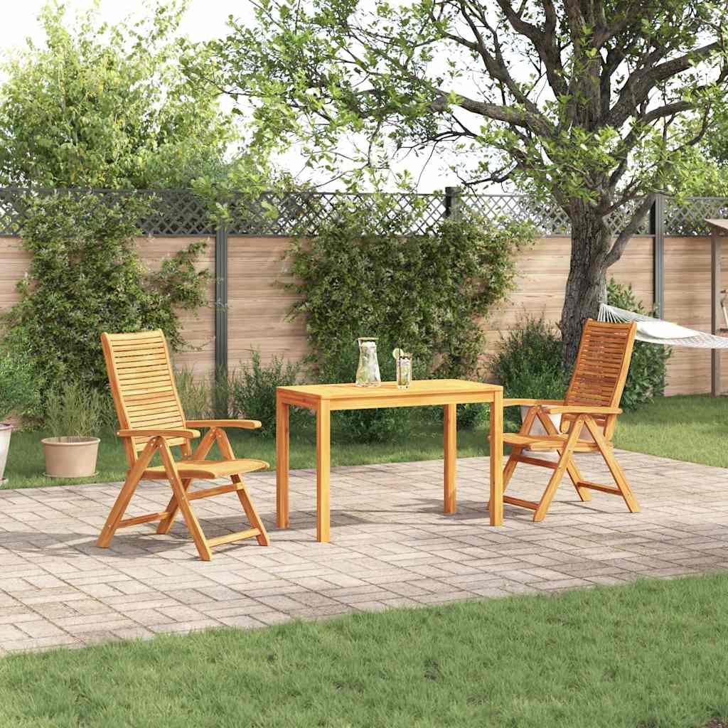 Tuin eettafelset 3 pcs Bruin Massief Acaciahout – afbeelding 1