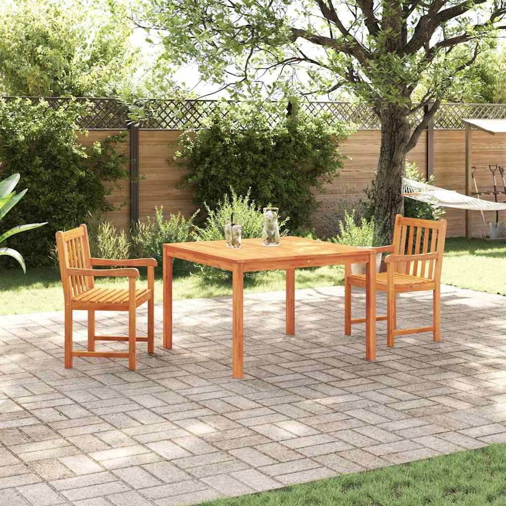 Tuin eettafelset 3 pcs Bruin Massief acaciahout – afbeelding 1