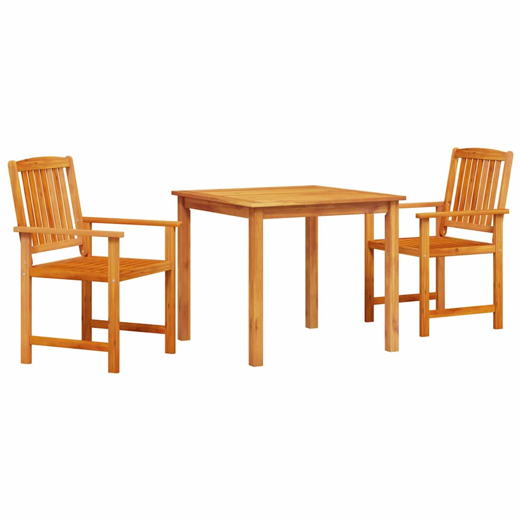 Tuin eettafelset 3 pcs Bruin Massief Acaciahout – afbeelding 2