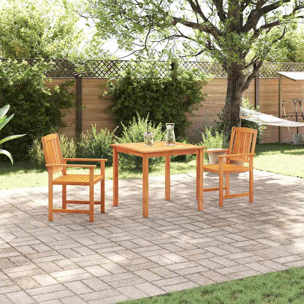Tuin eettafelset 3 pcs Bruin Massief Acaciahout – afbeelding 4