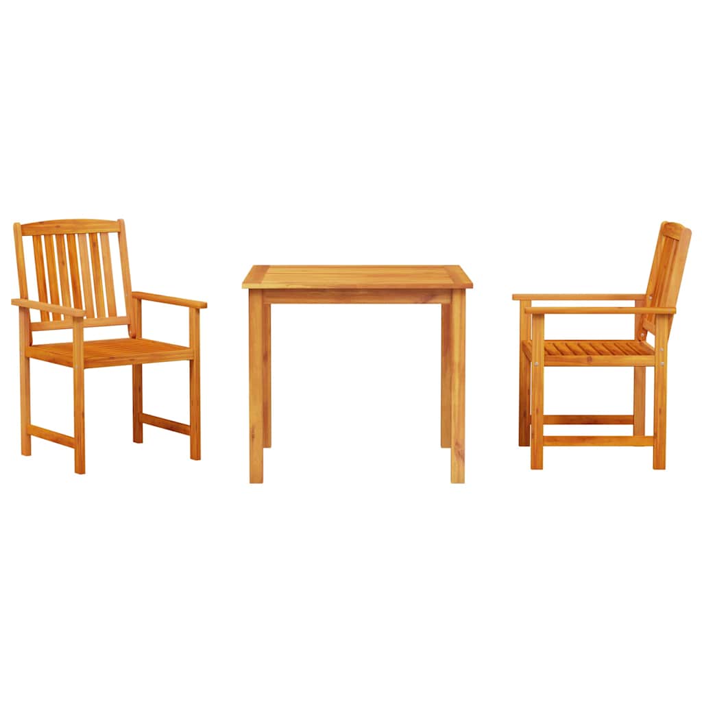 Tuin eettafelset 3 pcs Bruin Massief Acaciahout – afbeelding 7