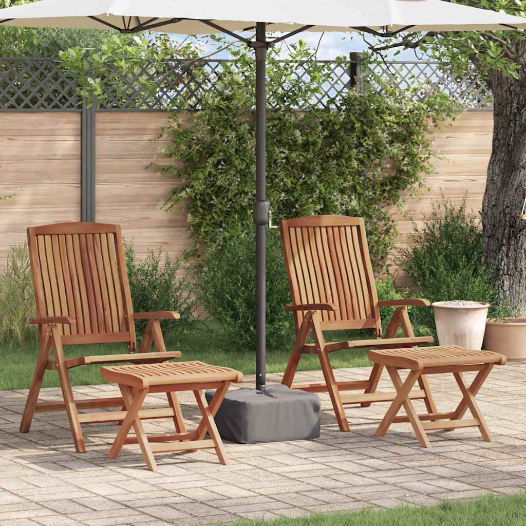 Tuin eettafelset 4 pcs Bruin Massief Teakhout – afbeelding 1
