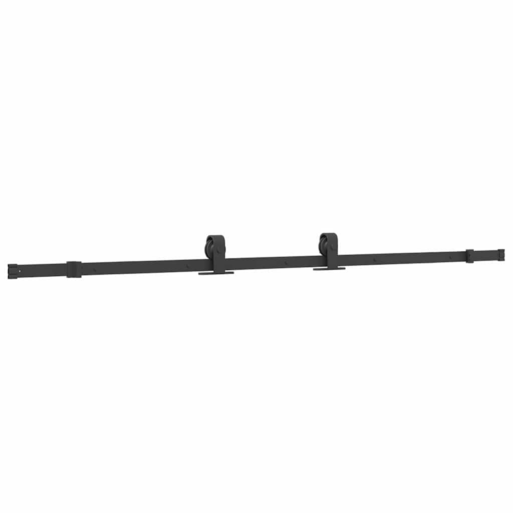 Schuifdeur met beslagset 90x205 cm ESG glas zwart – afbeelding 4