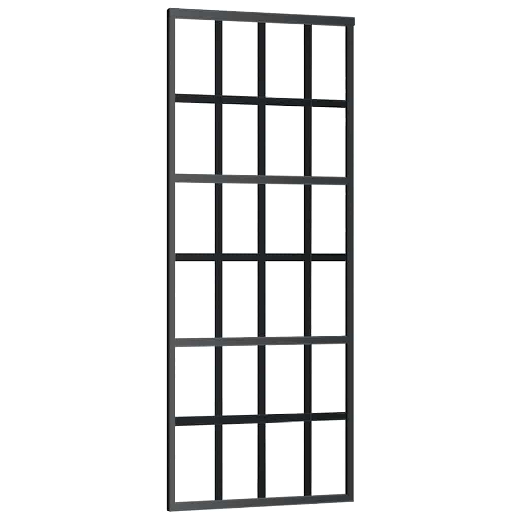 Schuifdeur met beslagset 76x205 cm ESG glas zwart – afbeelding 5