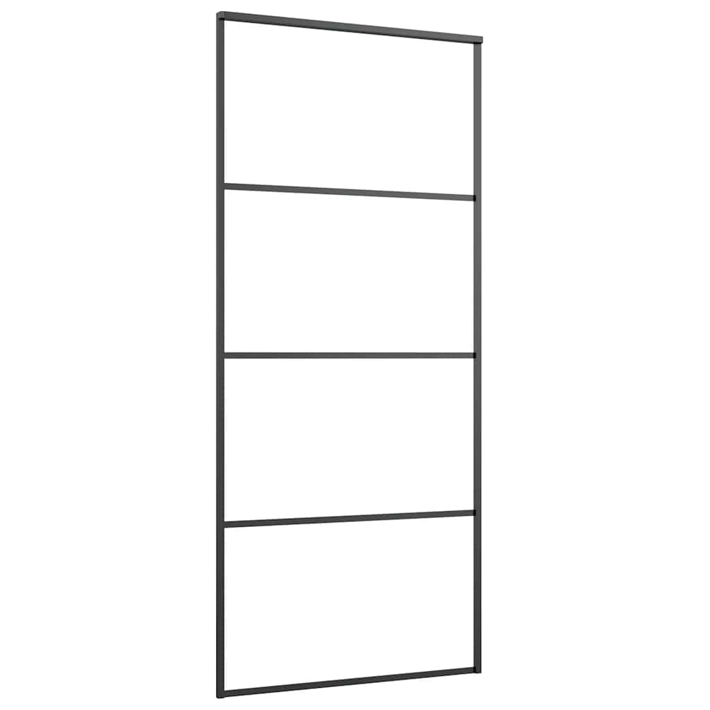 Schuifdeur met beslagset 90x205 cm ESG glas zwart – afbeelding 5