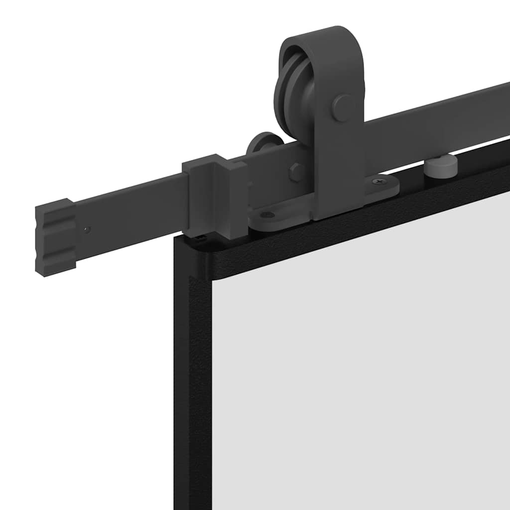 Schuifdeur met beslagset 90x205 cm ESG glas zwart – afbeelding 6