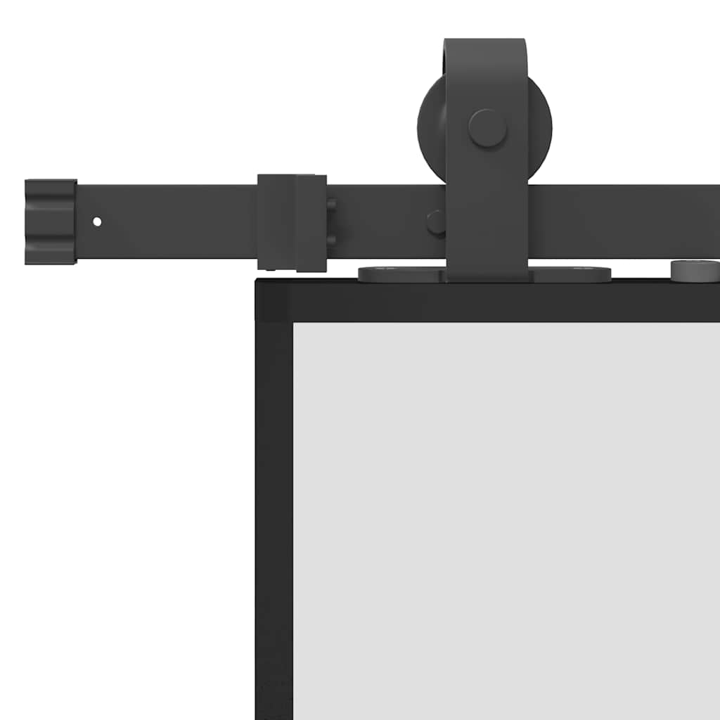 Schuifdeur met beslagset 90x205 cm ESG glas zwart – afbeelding 7