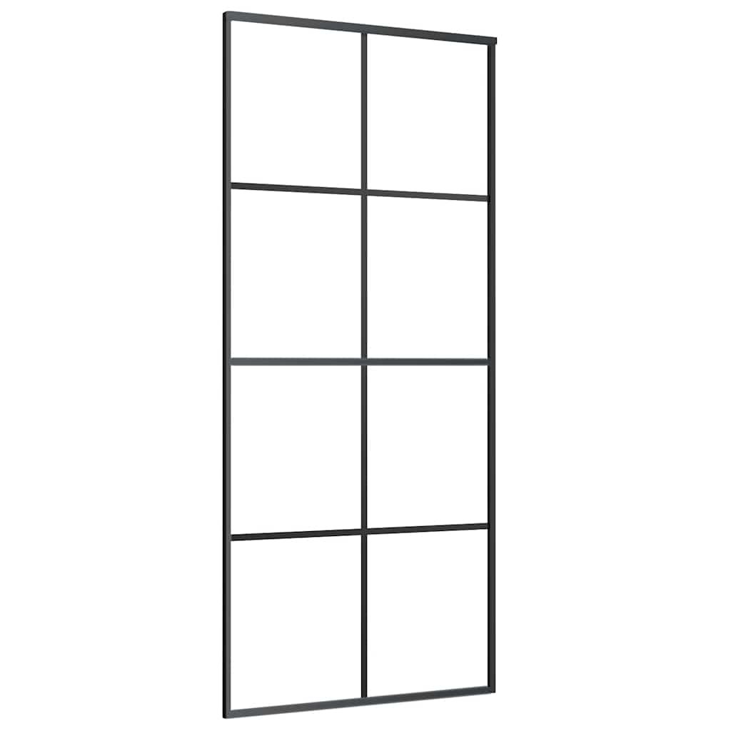 Schuifdeur met beslagset 90x205 cm ESG glas zwart – afbeelding 5