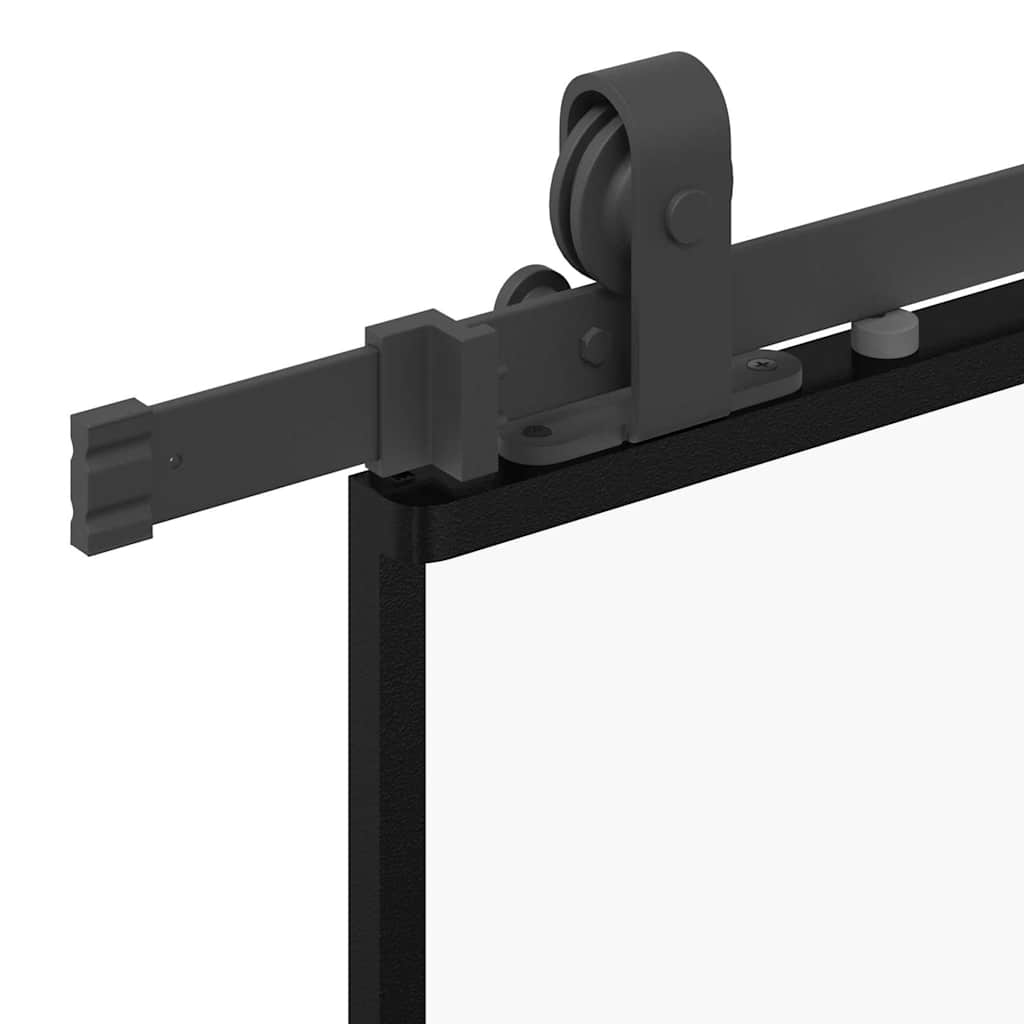 Schuifdeur met beslagset 90x205 cm ESG glas zwart – afbeelding 6