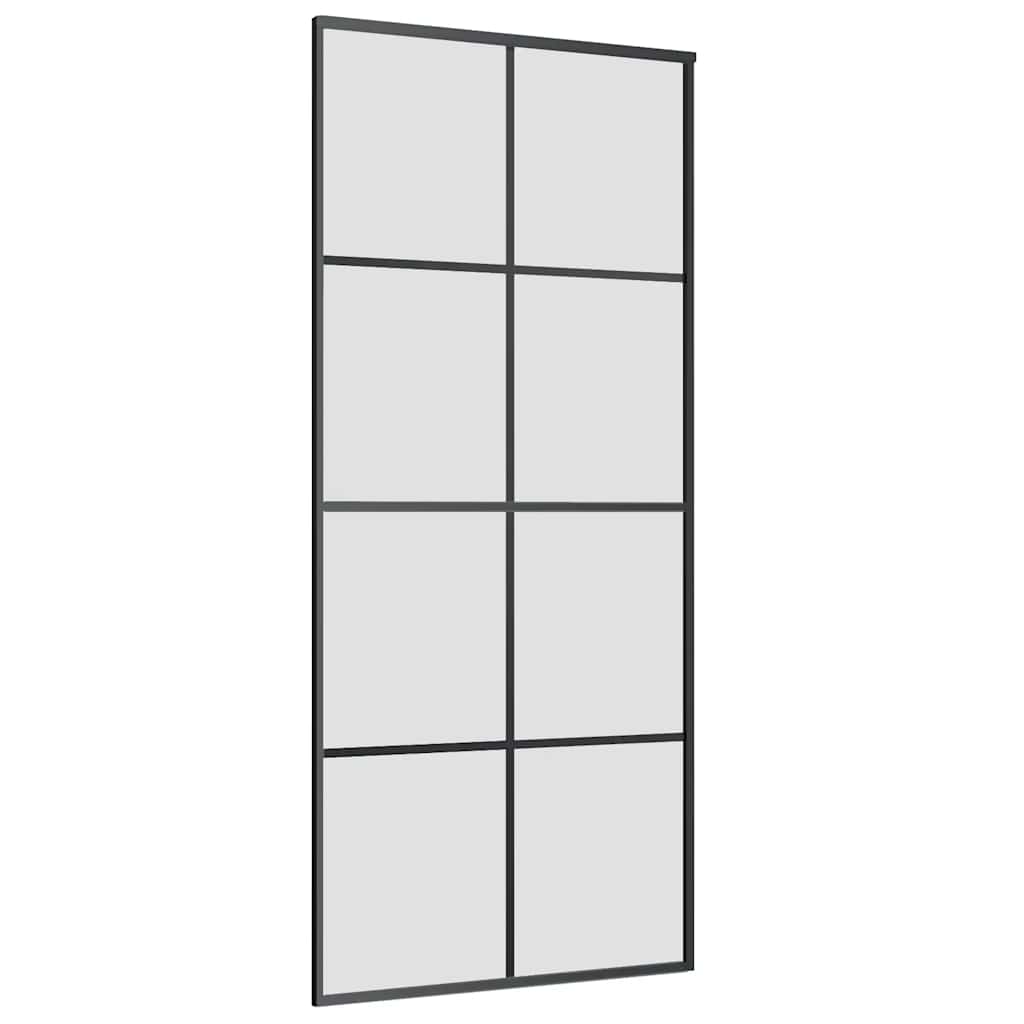 Schuifdeur met beslagset 90x205 cm ESG glas zwart – afbeelding 5