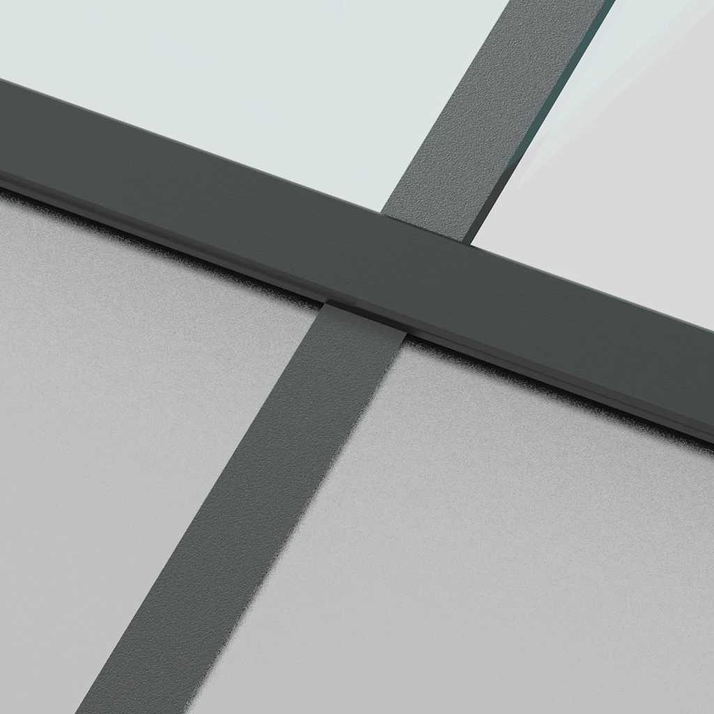 Schuifdeur met beslagset 90x205 cm gehard glas zwart – afbeelding 8