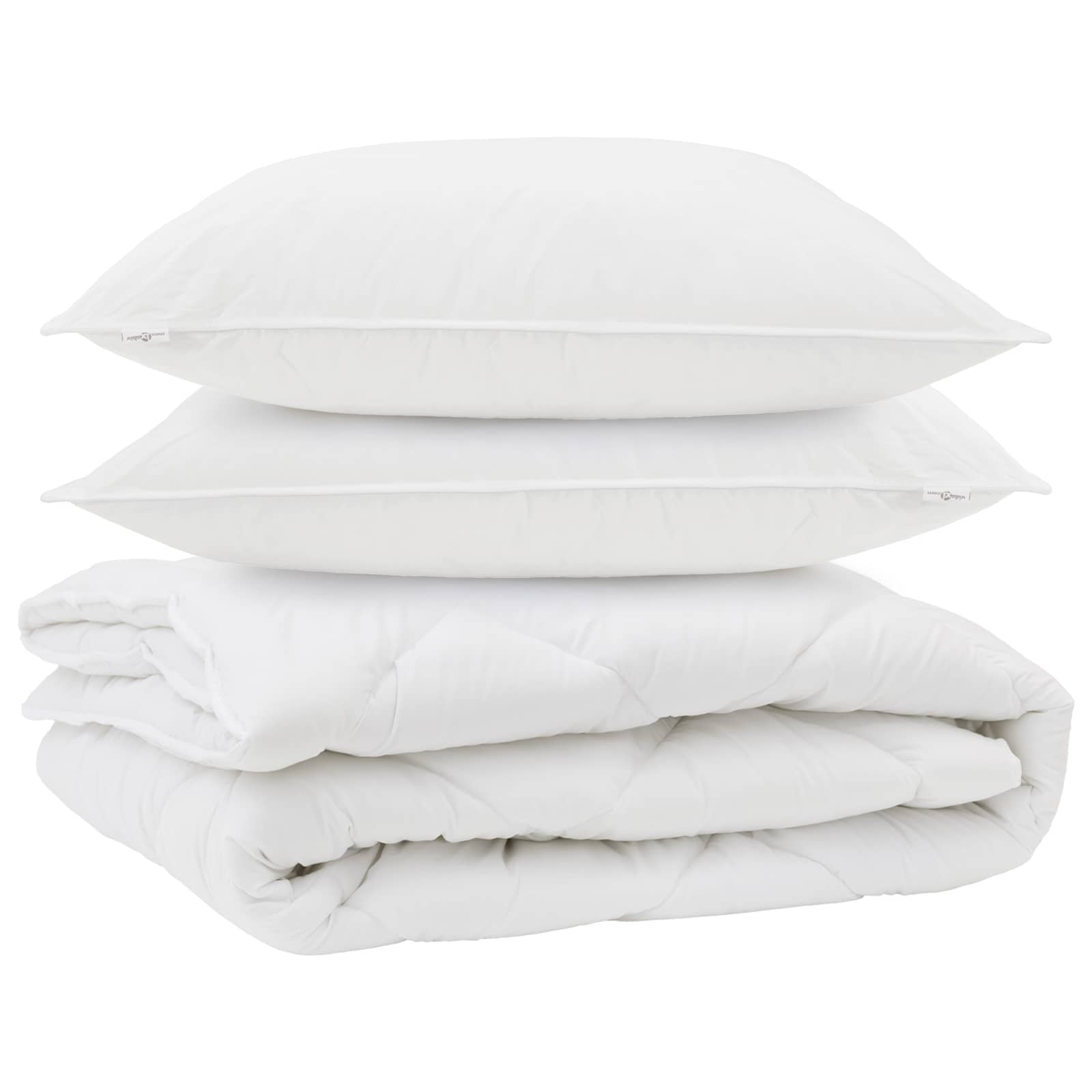All-season dekbed met kussen 3 st Wit Microvezel – afbeelding 2