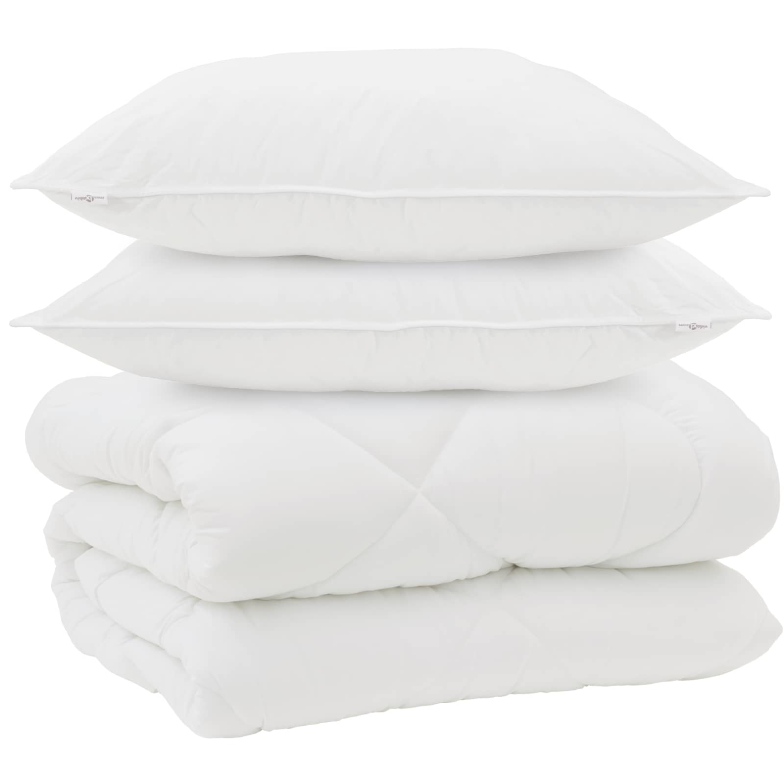 Winter Dekbed met kussen 3 st Wit Microvezel – afbeelding 2
