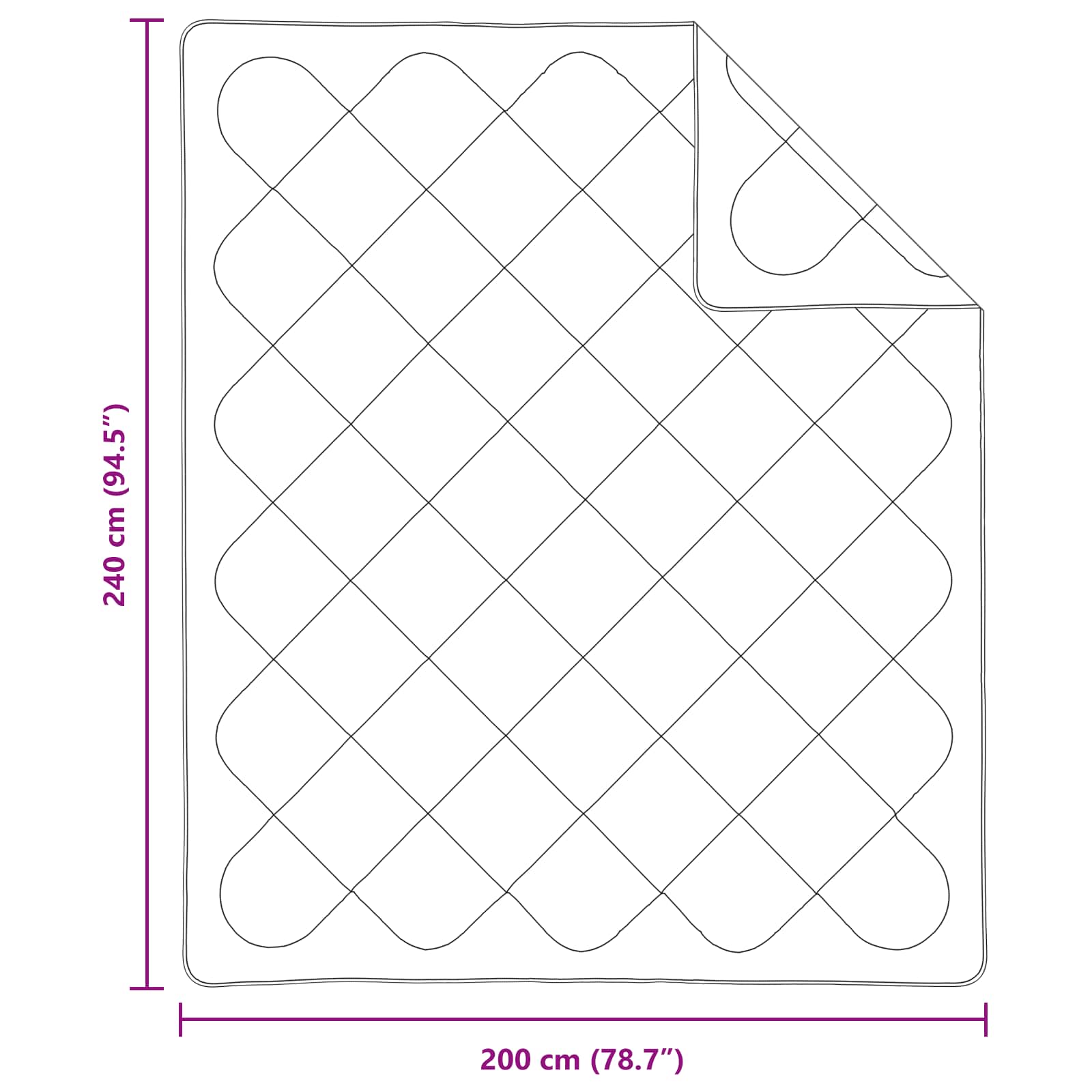 Winter Dekbed met kussen 3 st Wit Microvezel – afbeelding 8