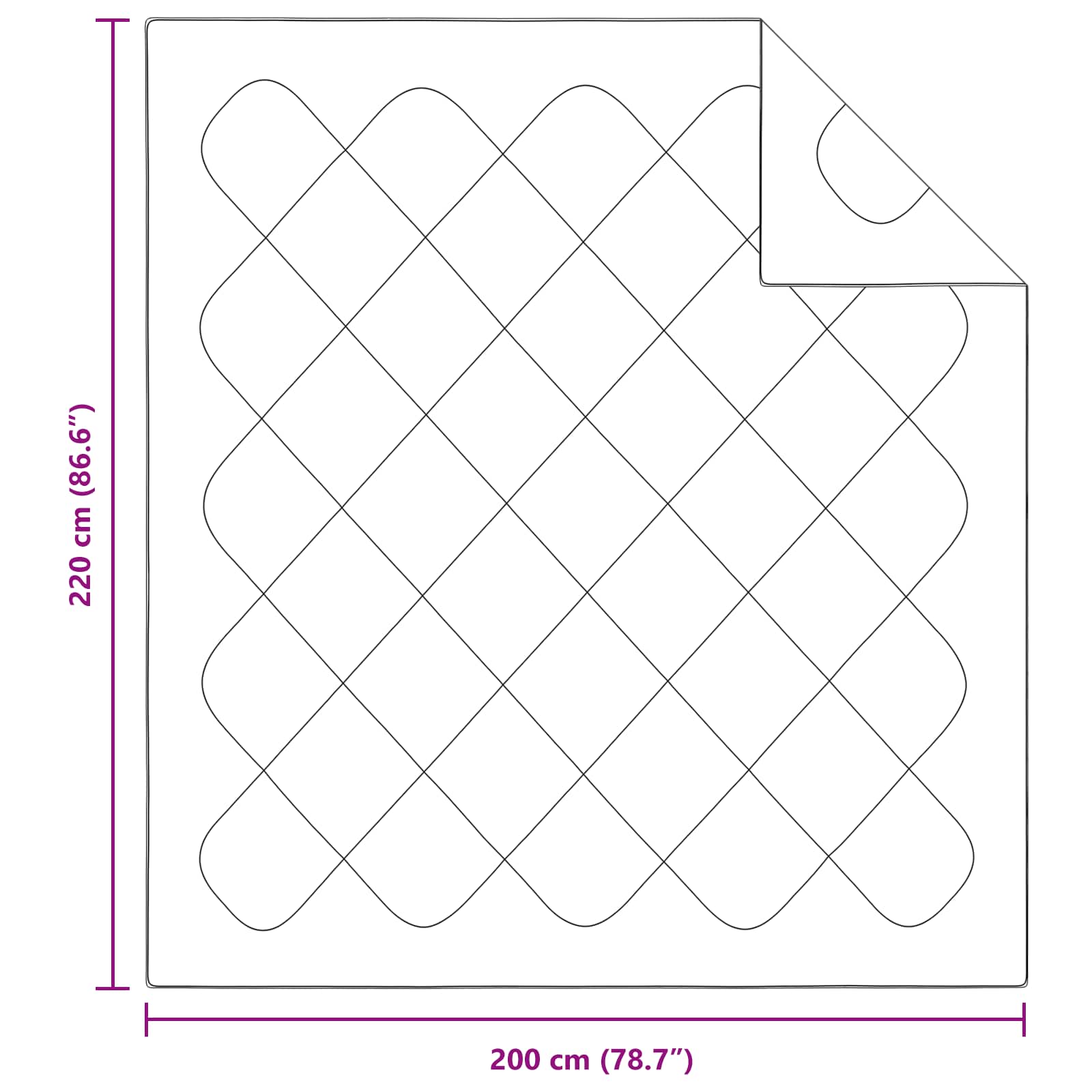 Winter Dekbed met kussen 3 st Wit Microvezel – afbeelding 8