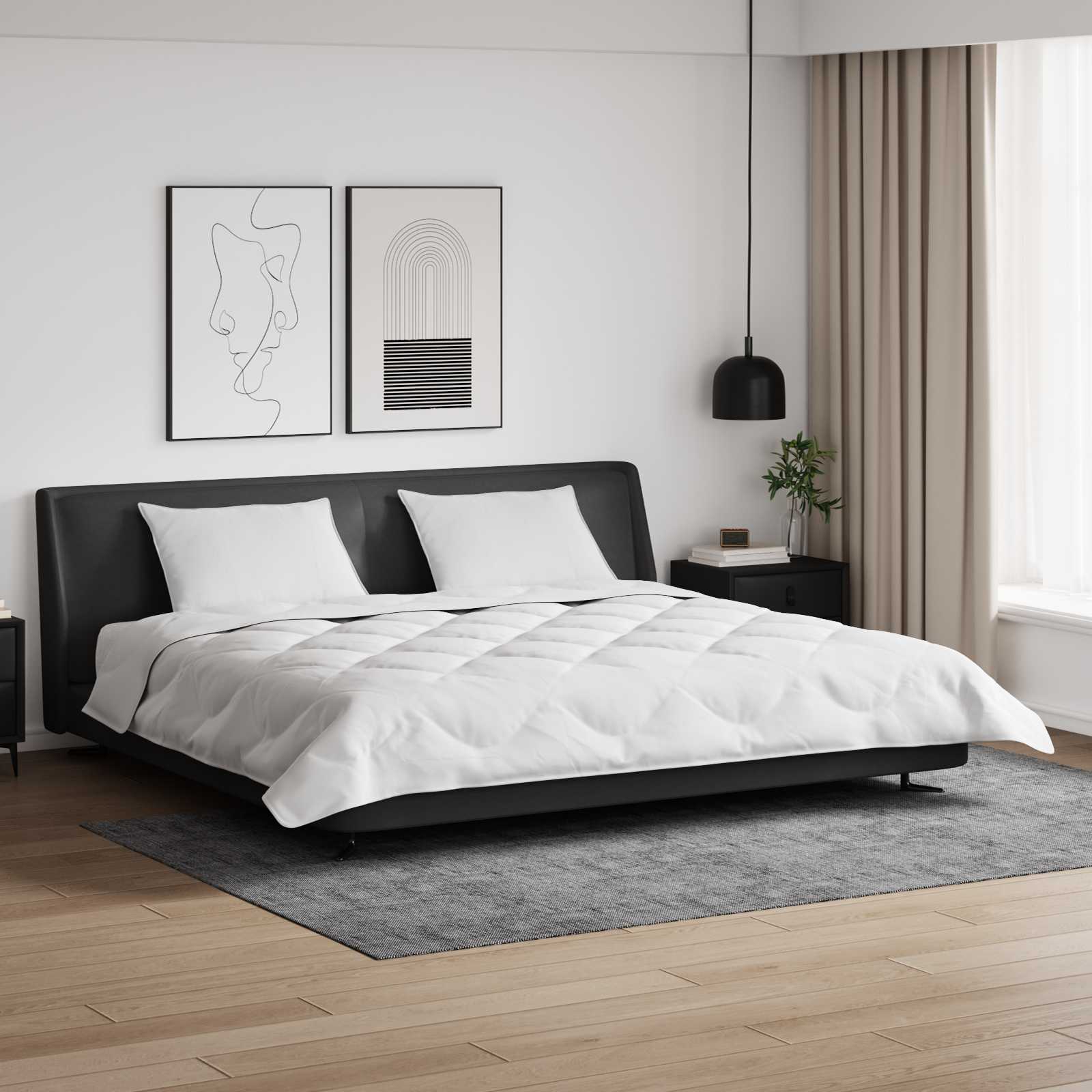 Winter Dekbed met kussen 3 st Wit Microvezel – afbeelding 1