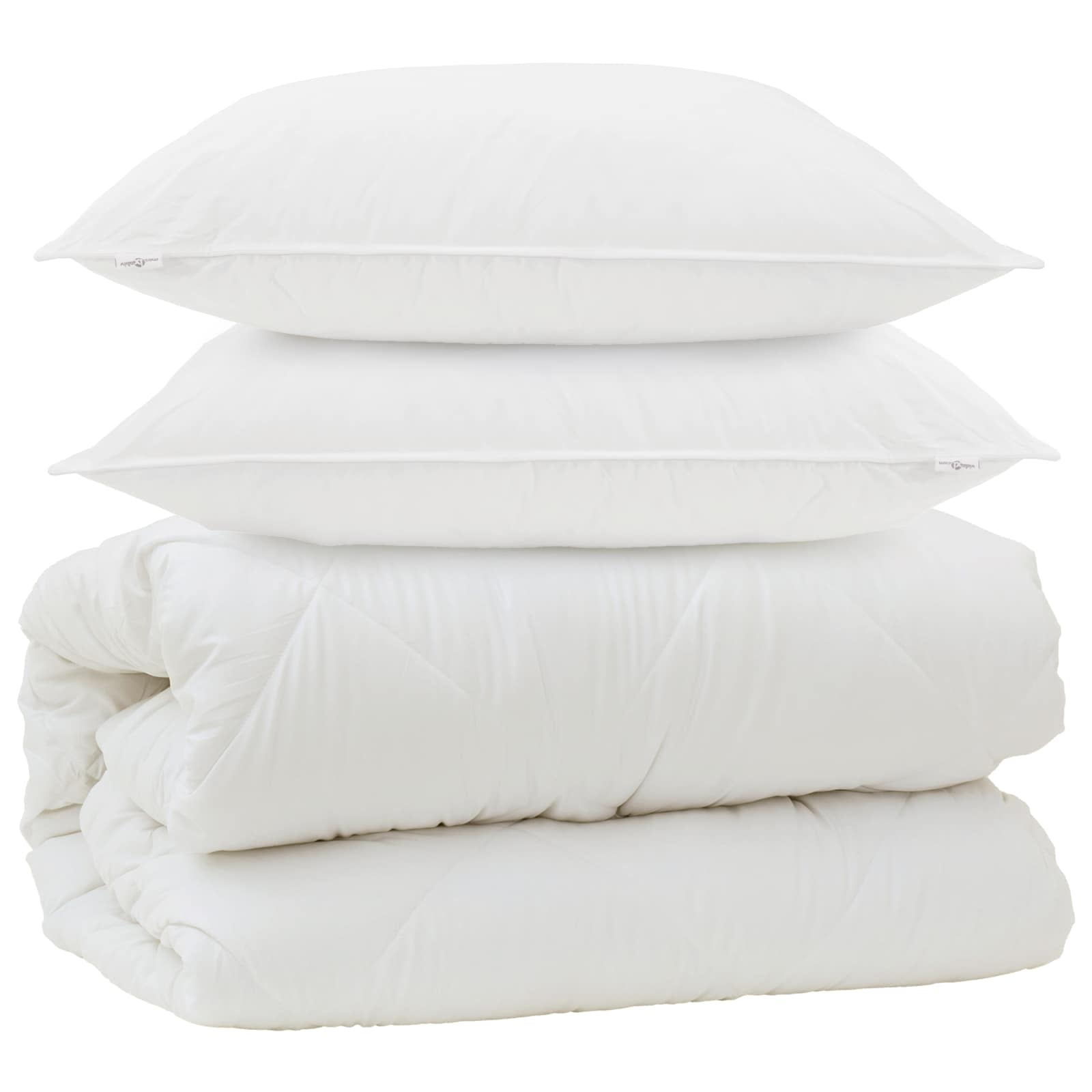 Dekbed met Kussens met kussen 3 st Wit Microvezel – afbeelding 2