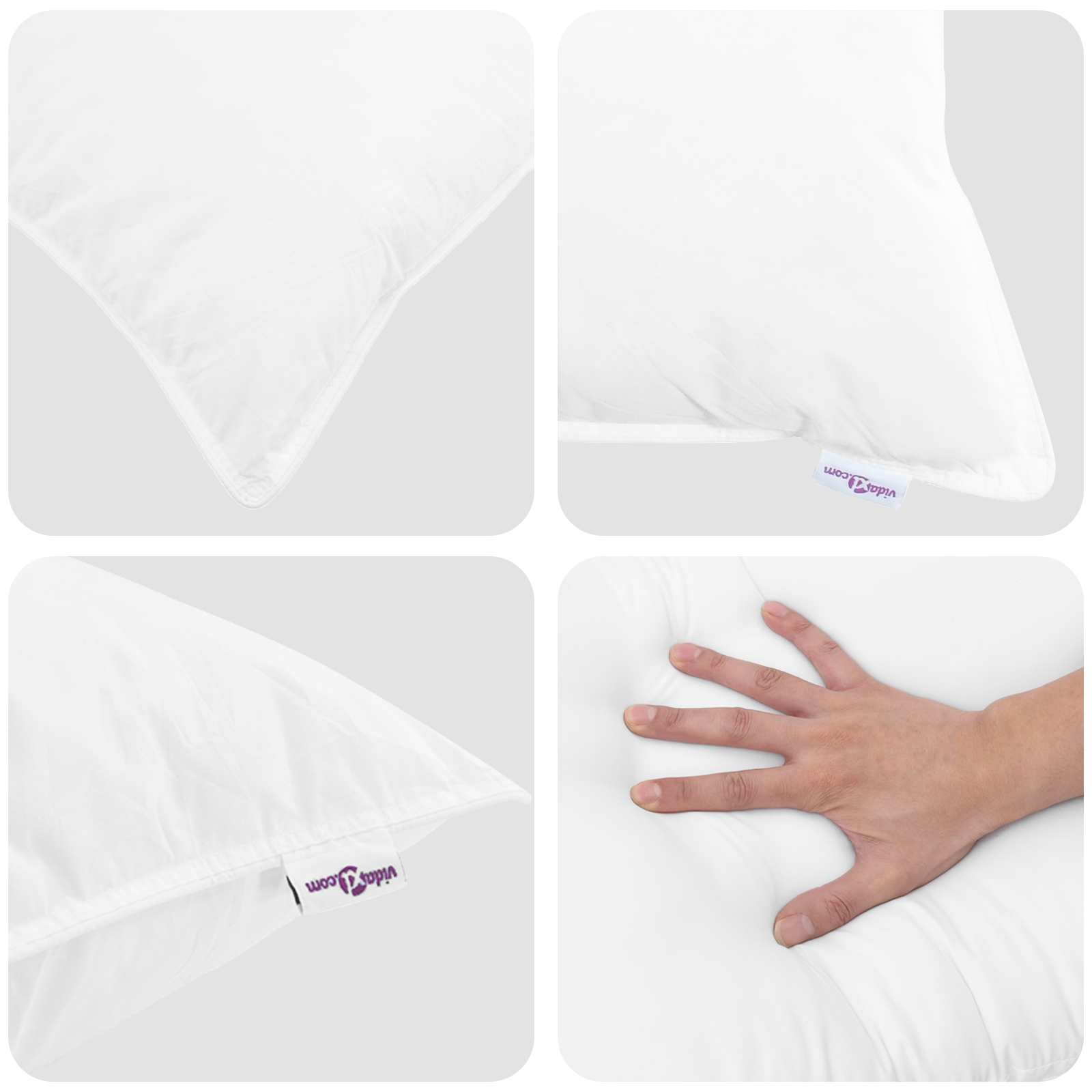Dekbed met Kussens met kussen 3 st Wit Microvezel – afbeelding 7