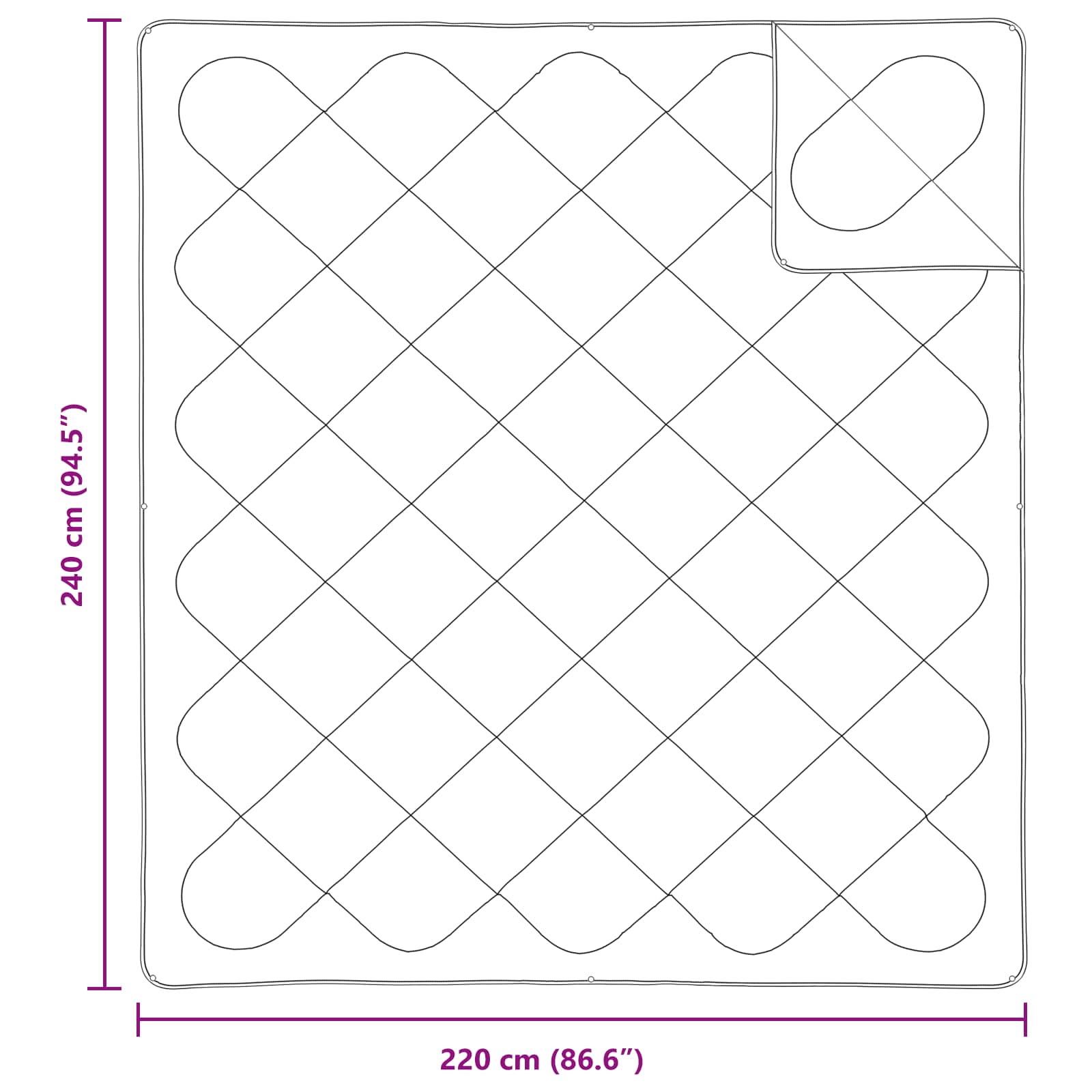 Dekbed met Kussens met kussen 3 st Wit Microvezel – afbeelding 8