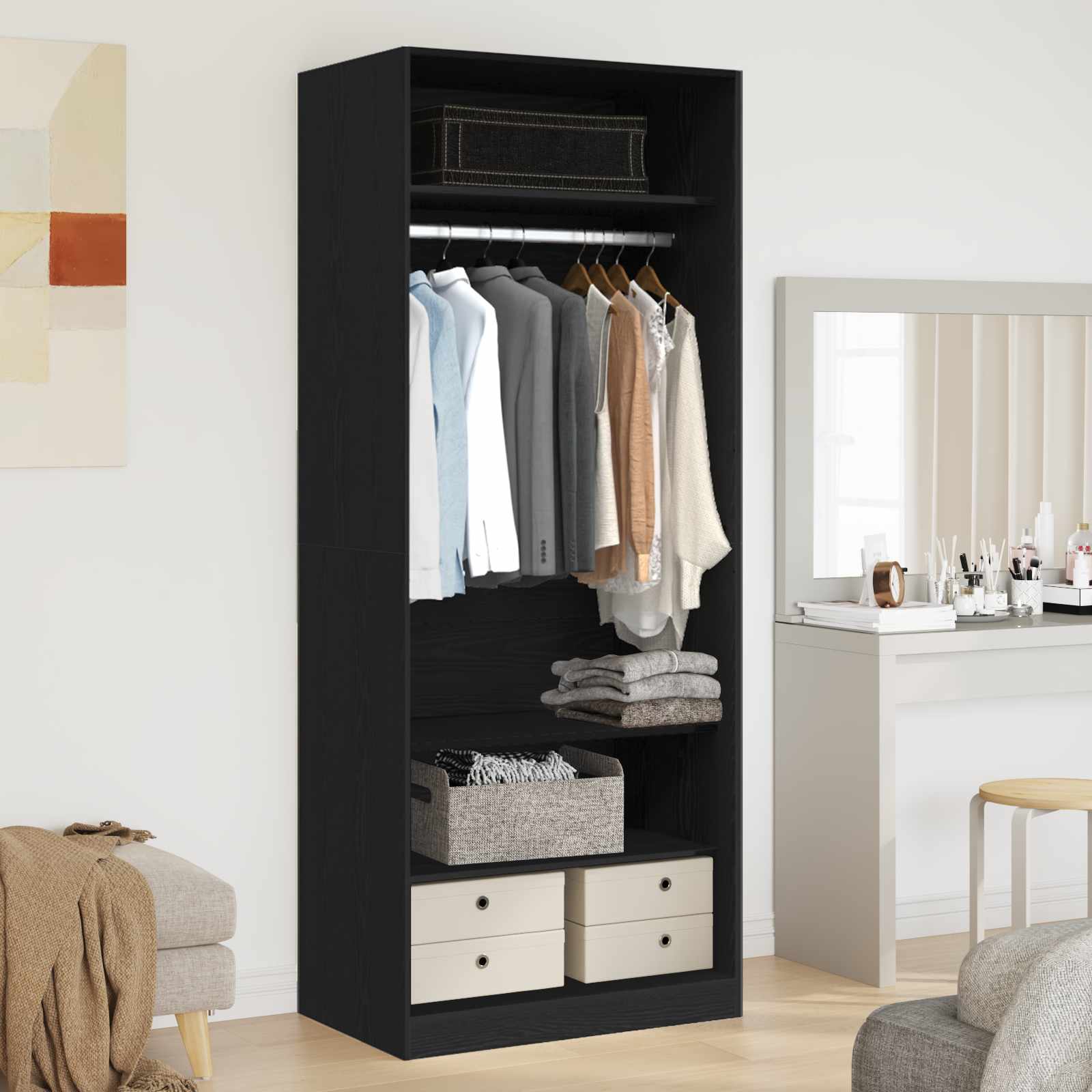 Kledingkast Artisan Eiken 80 x 50 x 200 cm Bewerkt hout