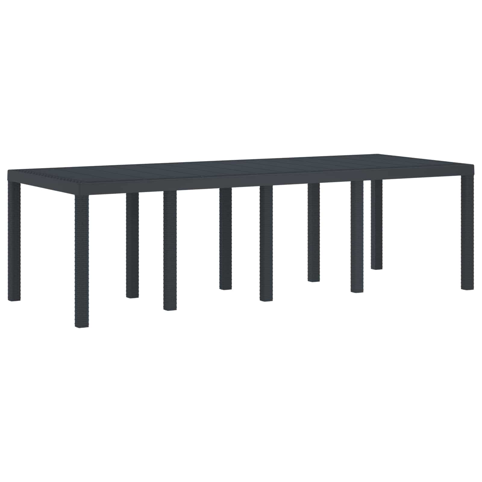 Tuinstafel Antraciet 250 x 100 x 73 cm poly rattan