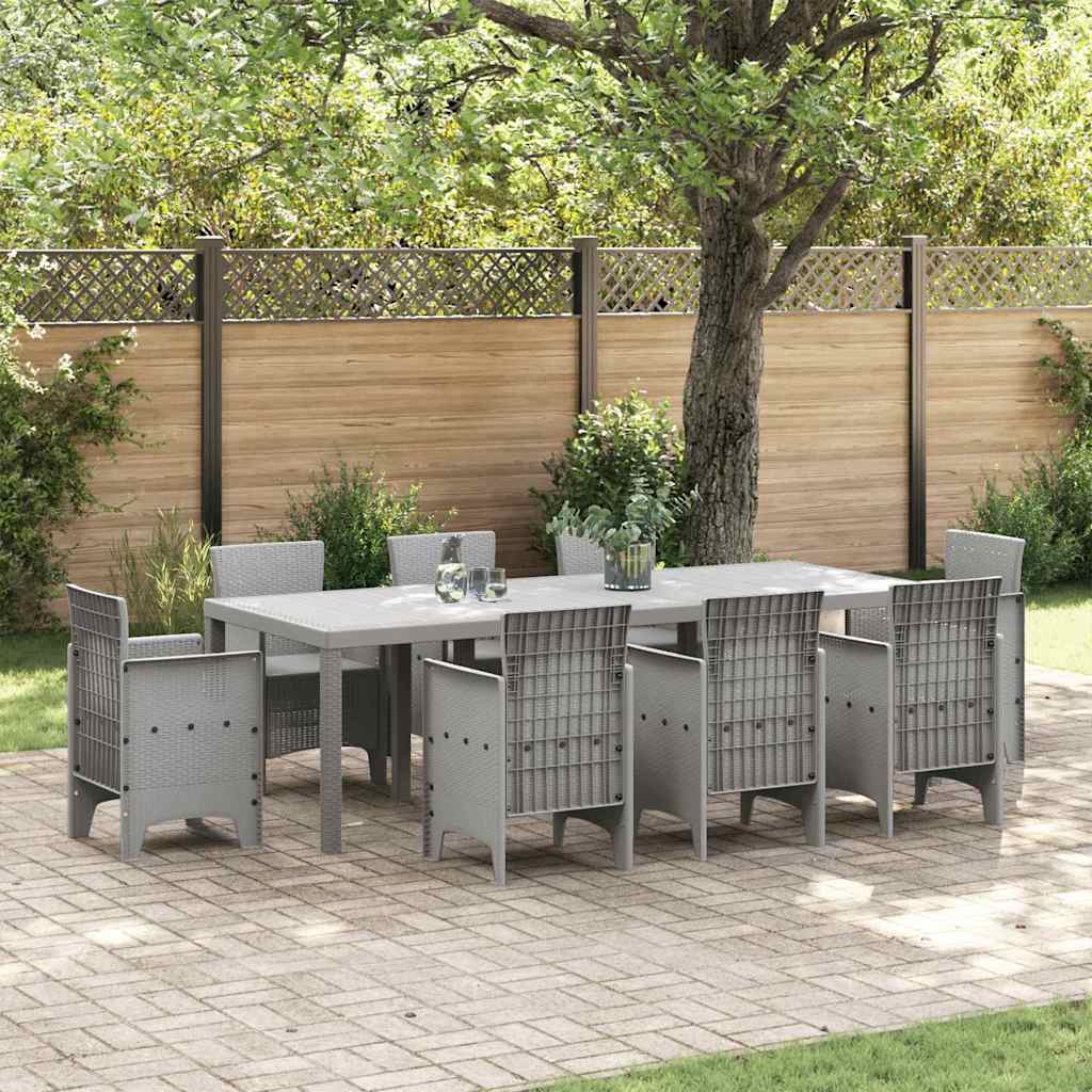 Tuinstafel Lichtgrijs 250 x 100 x 73 cm poly rattan