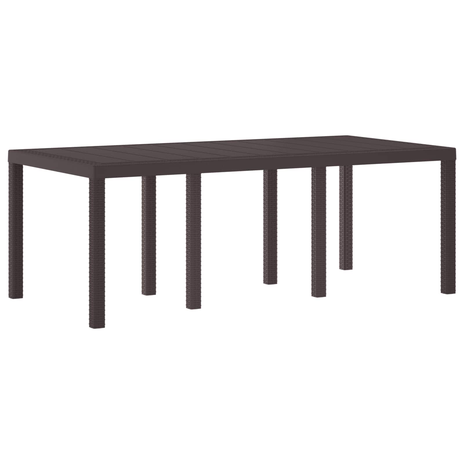 Tuin eettafelset 9 pcs Bruin Polypropyleen – afbeelding 3