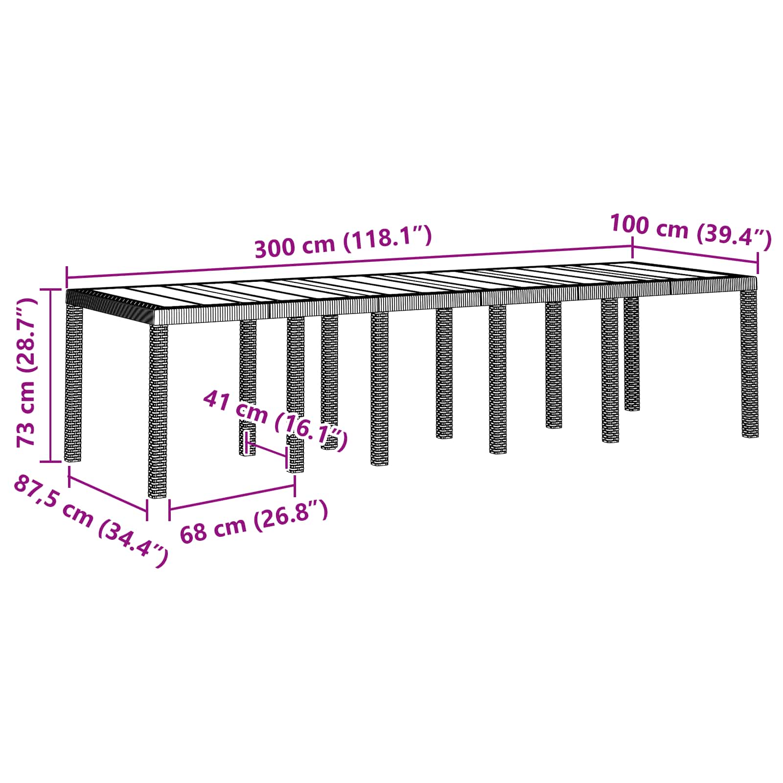 Tuin Eetset met kussen 13 pcs Antraciet Polyrattan – afbeelding 4