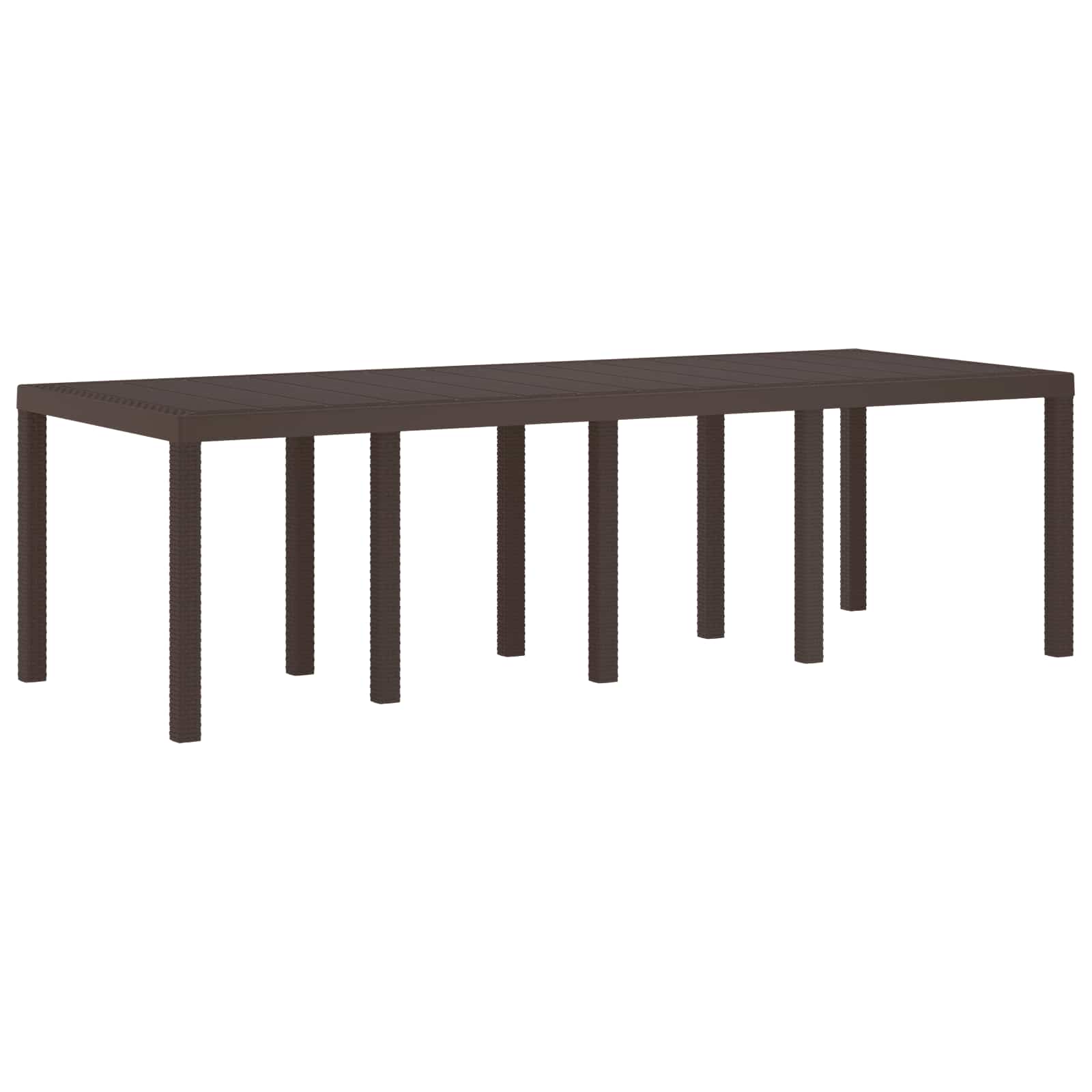 Tuin Eetset 9 pcs Bruin Polypropyleen – afbeelding 4