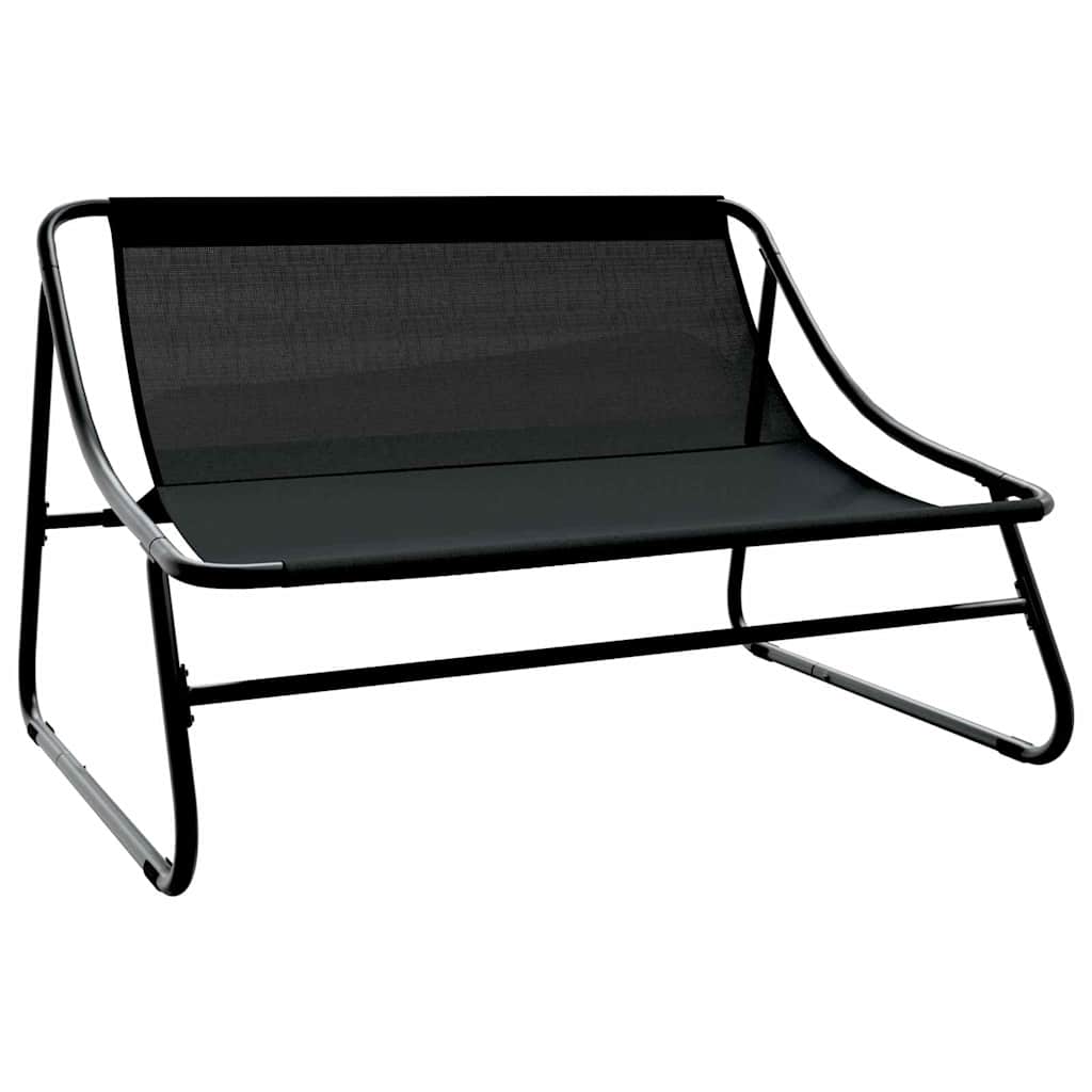 Tuin eettafelset 5 pcs Zwart Staal – afbeelding 8