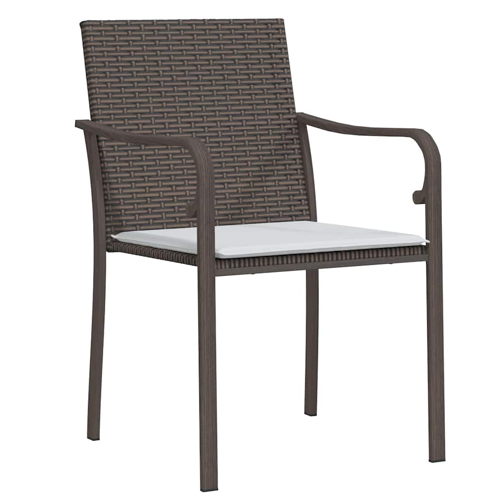 Tuin eettafelset 5 pcs Bruin en zwart PE Rattan – afbeelding 6