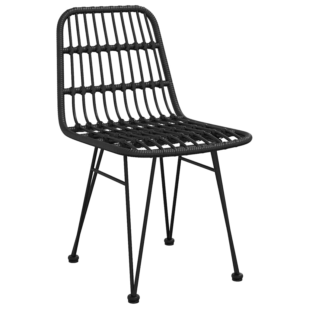 Tuin eettafelset 5 pcs Zwart Gepoedercoat staal – afbeelding 6