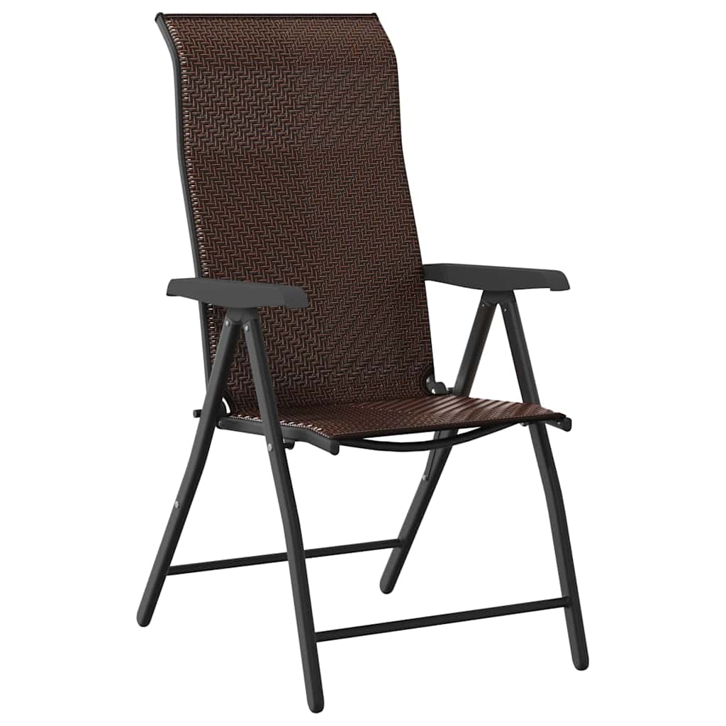 Tuin eettafelset 7 pcs Bruin Gepoedercoat staal – afbeelding 6