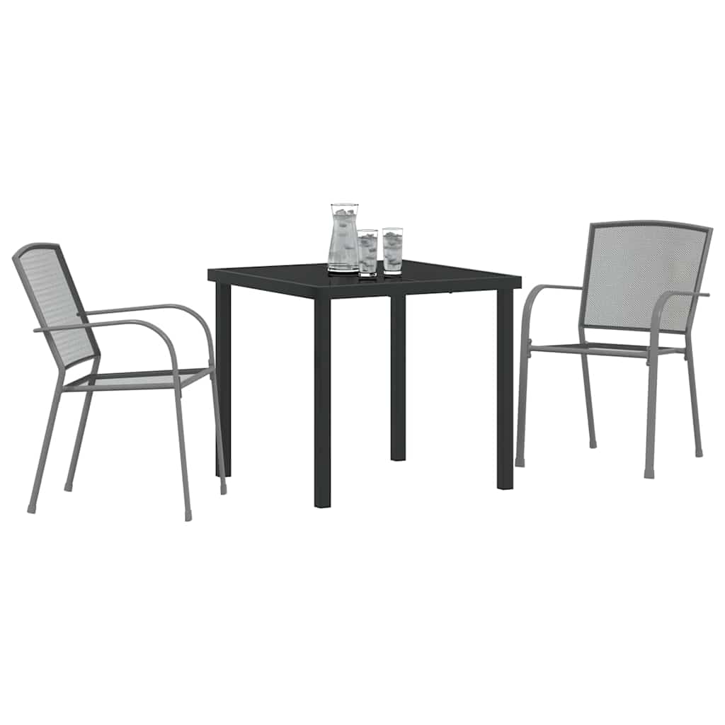 Tuin eettafelset 3 pcs Antraciet Gepoedercoat staal – afbeelding 3