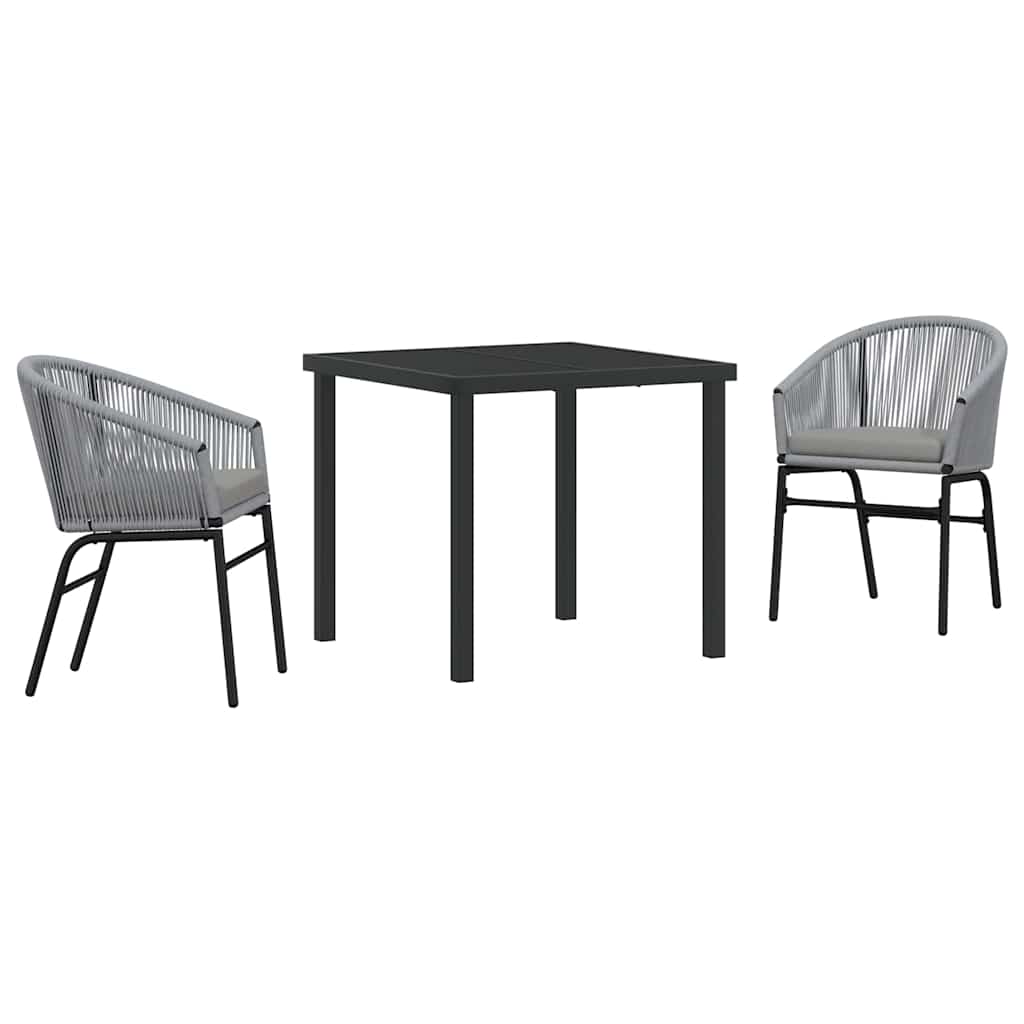 Tuin eettafelset 3 pcs Antraciet Gepoedercoat staal – afbeelding 2