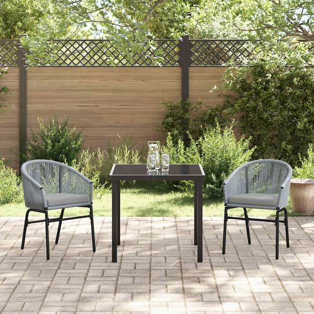 Tuin eettafelset 3 pcs Antraciet Gepoedercoat staal – afbeelding 4