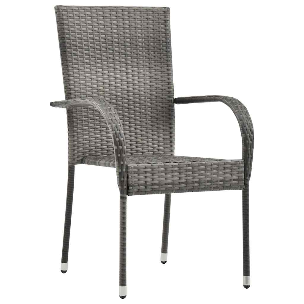 Tuin eettafelset 3 pcs Grijs Gepoedercoat staal – afbeelding 6