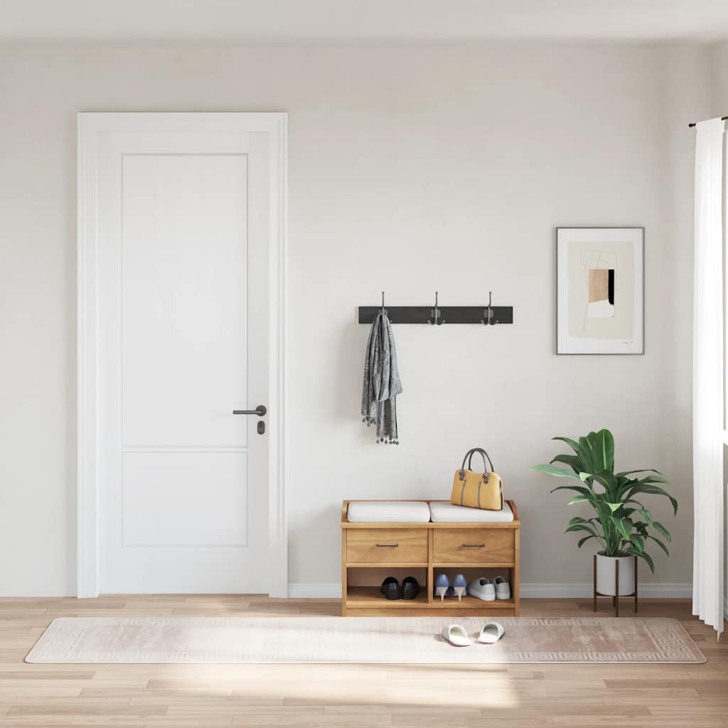 Vloerkleed wasbaar 80x300 cm beige