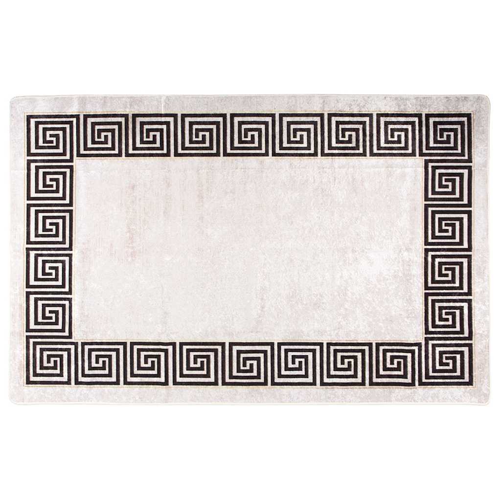 Vloerkleed wasbaar 160x230 cm lichtbeige