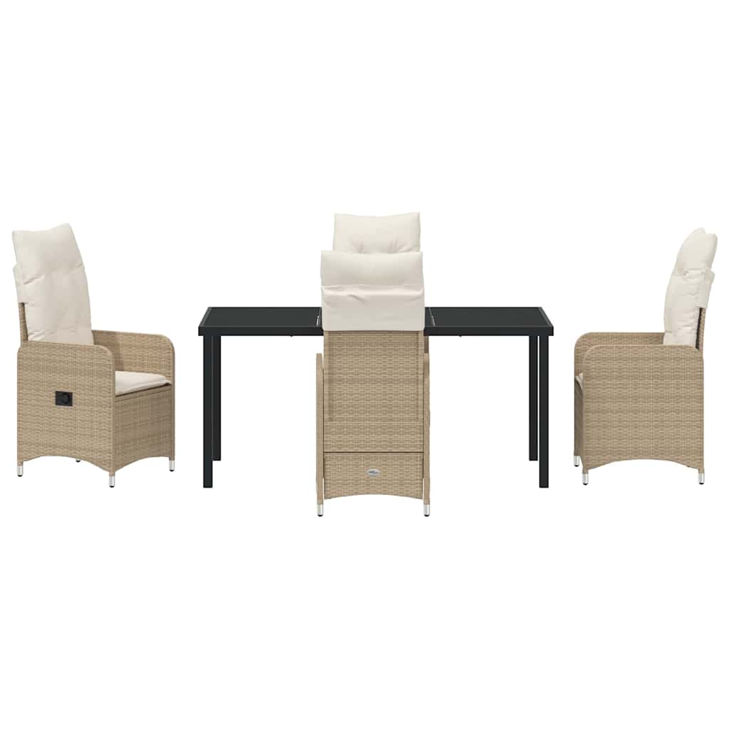 Tuin eettafelset 5 pcs Beige poly rattan – afbeelding 7