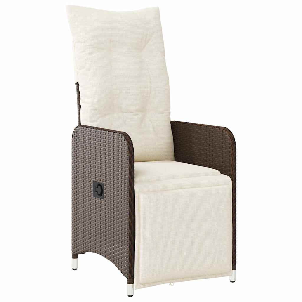 Tuin eettafelset 7 pcs Bruin poly rattan – afbeelding 6