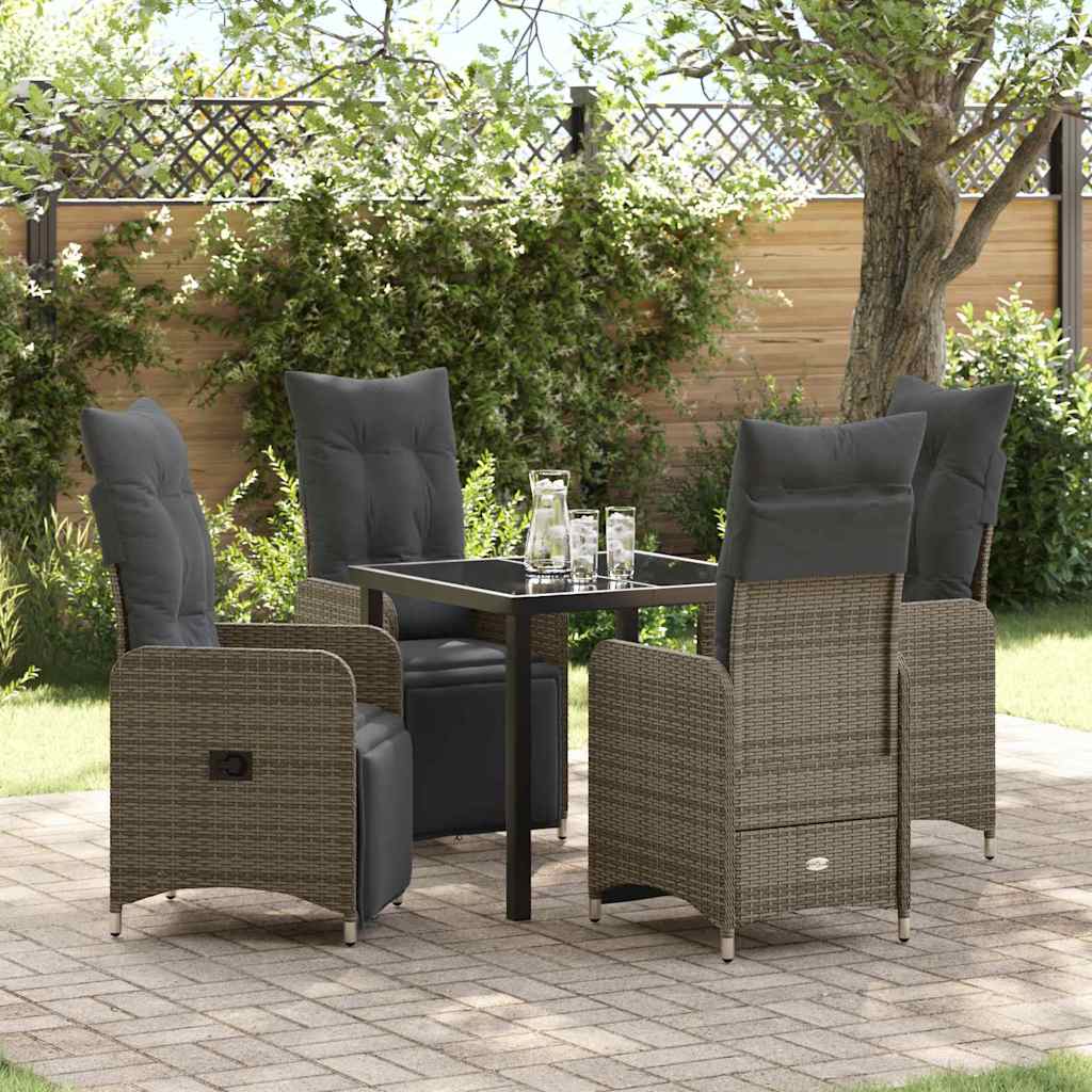 Tuin eettafelset 5 pcs Beige poly rattan – afbeelding 1