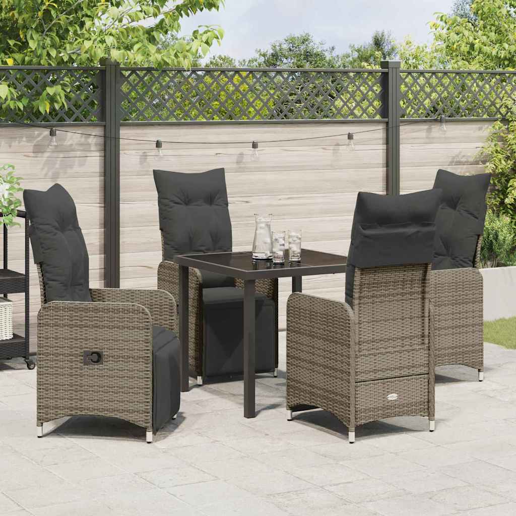 Tuin eettafelset 5 pcs Beige poly rattan – afbeelding 4