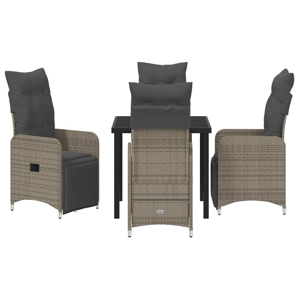 Tuin eettafelset 5 pcs Beige poly rattan – afbeelding 7