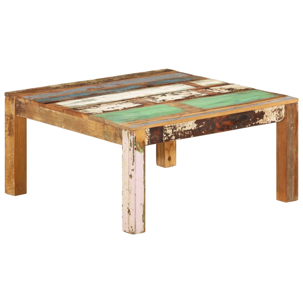 Salontafel 80x80x40 cm massief gerecycled hout – afbeelding 1